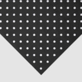 Papier Mousseline Points noirs et blancs chic petits (Détail)