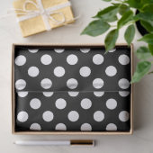 Papier Mousseline Points noirs et blancs classiques grands (Cadeau)