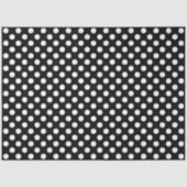 Papier Mousseline Points noirs et blancs classiques grands (Recto)