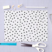 Papier Mousseline Points noirs et blancs de confettis (Artisanat)