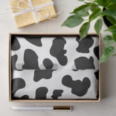 Papier Mousseline Points noirs et blancs de vache (Cadeau)
