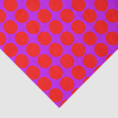 Papier Mousseline Points noirs et rouges violets (Détail)