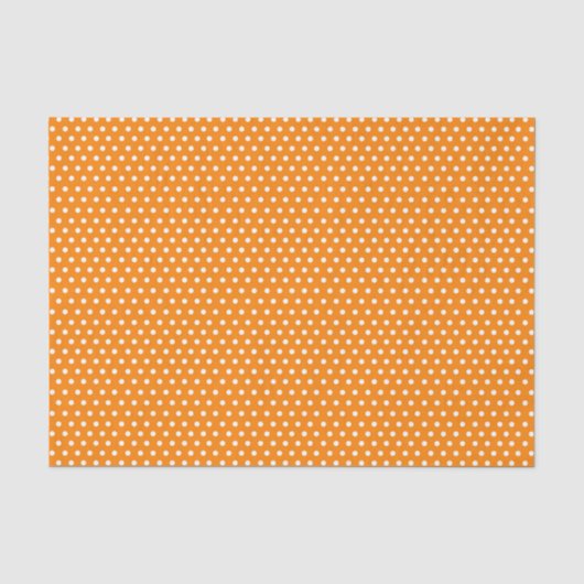Papier Mousseline Points orange et blanc (Recto)