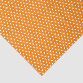 Papier Mousseline Points orange et blanc (Détail)