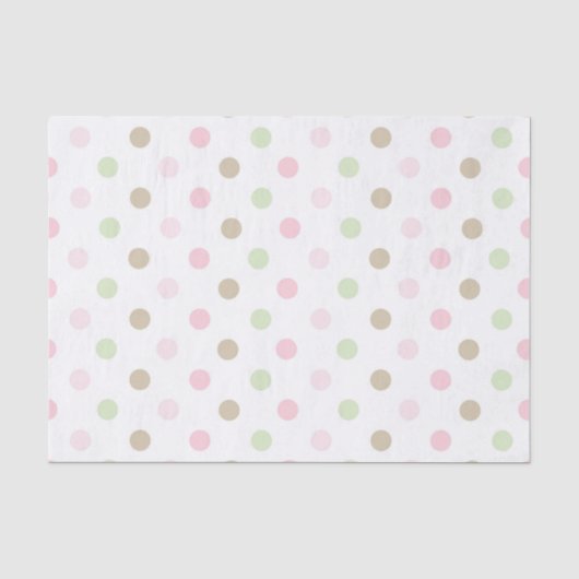 Papier Mousseline Points pastel mignons (Recto)