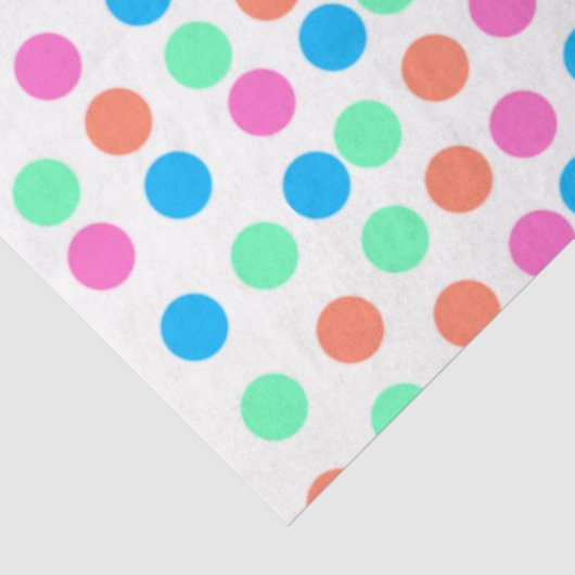 Papier Mousseline Points Pastel Printemps (Détail)