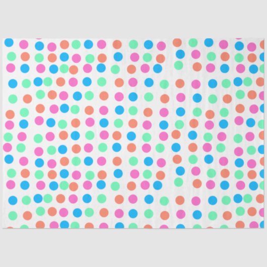 Papier Mousseline Points Pastel Printemps (Recto)