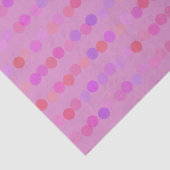Papier Mousseline points roses, violets et orange (Détail)