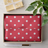 Papier Mousseline Points rouges et blancs (Cadeau)