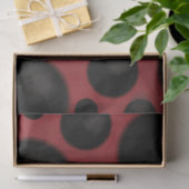 Papier Mousseline Points Rouges Noirs Cercles Motif Funky Découpage (Cadeau)