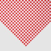 Papier Mousseline Points rouges sur papier de tissus blancs (Détail)