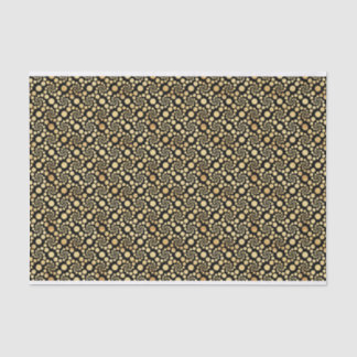 Papier Mousseline Points spiraux en or noir Motif répétitif