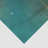 Papier Mousseline Points turquoises d'étincelle en or vert (Détail)