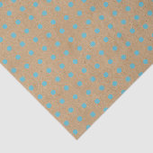 Papier Mousseline Points verts bleu Turquoise clair Faux Rustic Brow (Détail)