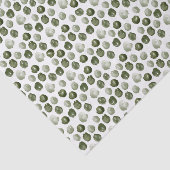 Papier Mousseline Points verts simples et modernes Aquarelle Noël (Détail)