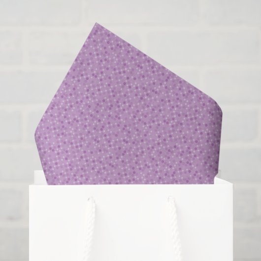 Papier Mousseline Points violets (Sac cadeau)