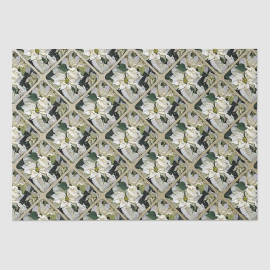 Papier Mousseline Pointsettia (Recto)