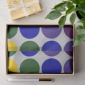 Papier Mousseline Pois arc-en-ciel sur papier gris (Cadeau)