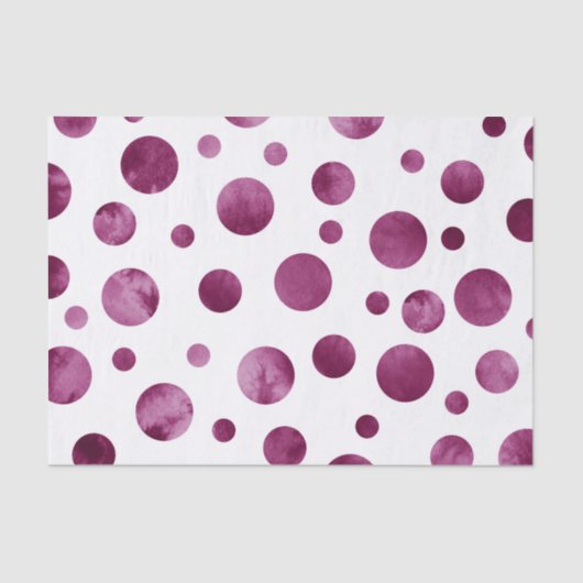Papier Mousseline Pois Berry Watercolor (Recto)