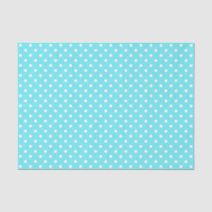Papier Mousseline pois blanc sur l'arrière - plan cyan d'aqua