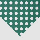 Papier Mousseline Pois blanc sur le vert sauge (Détail)