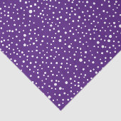 Papier Mousseline Pois blancs en vacances de Noël violet (Détail)