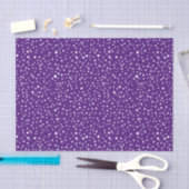 Papier Mousseline Pois blancs en vacances de Noël violet (Artisanat)