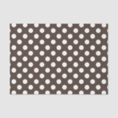 Papier Mousseline Pois blancs sur brun (Recto)