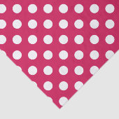 Papier Mousseline Pois blancs sur cerise (Détail)