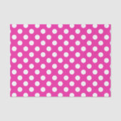 Papier Mousseline Pois blancs sur fuchsia (Recto)