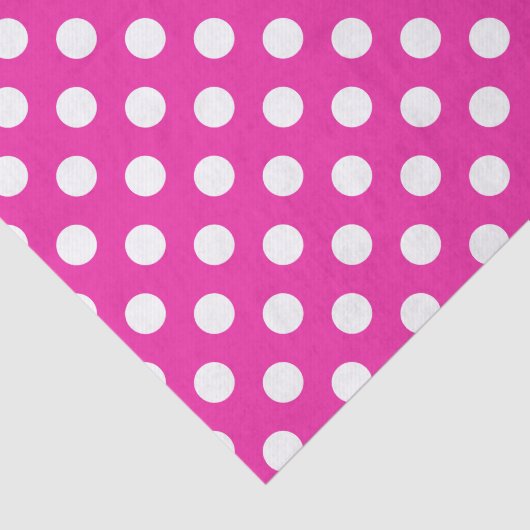 Papier Mousseline Pois blancs sur fuchsia (Détail)