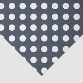 Papier Mousseline Pois blancs sur gris bleu (Détail)