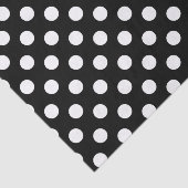 Papier Mousseline Pois blancs sur noir (Détail)