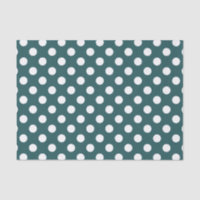 Pois blancs sur turquoise