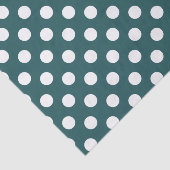 Papier Mousseline Pois blancs sur turquoise (Détail)