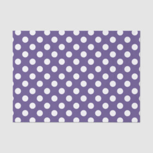 Papier Mousseline Pois blancs sur ultra violet