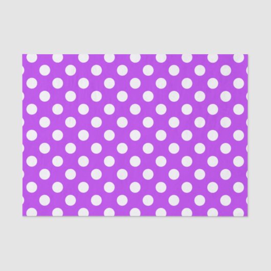 Papier Mousseline Pois blancs sur violet clair (Recto)