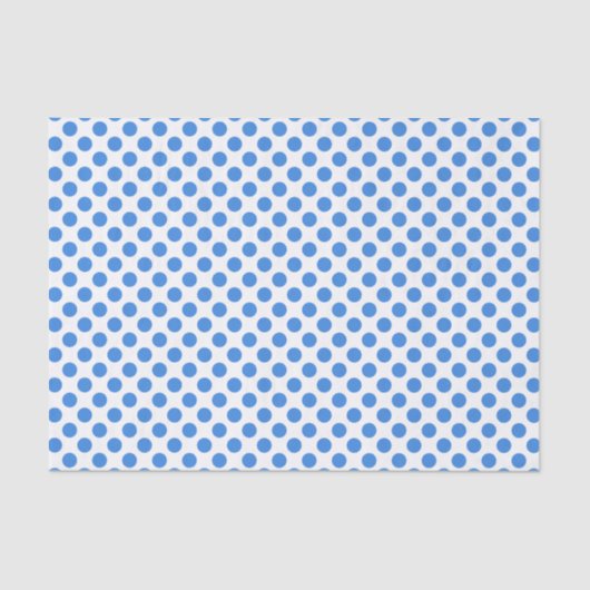 Papier Mousseline Pois bleu avec l'arrière - plan personnalisable (Recto)