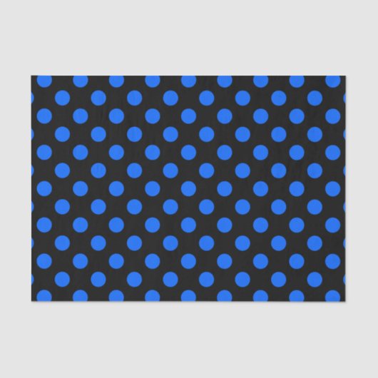 Papier Mousseline Pois bleu et noir (Recto)