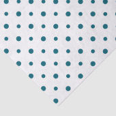 Papier Mousseline Pois Bleu foncé sur papier Tissu personnalisé blan (Détail)