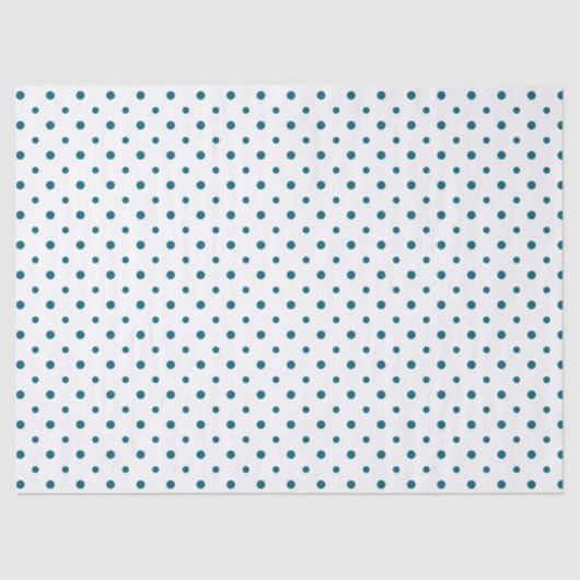 Papier Mousseline Pois Bleu foncé sur papier Tissu personnalisé blan (Recto)