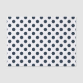 Papier Mousseline Pois bleu marine foncé (Recto)