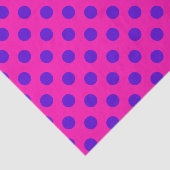 Papier Mousseline Pois bleus sur fuchsia (Détail)