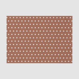 Papier Mousseline POIS Brown et BLANCS