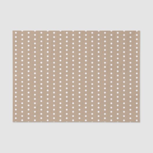 Papier Mousseline Pois brun et blanc (Recto)