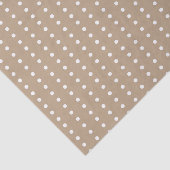 Papier Mousseline Pois brun et blanc (Détail)