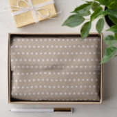 Papier Mousseline Pois brun et blanc (Cadeau)