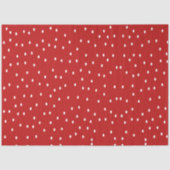 Papier Mousseline Pois classique rouge et blanc (Recto)