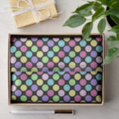 Papier Mousseline Pois colorés amusants (Cadeau)