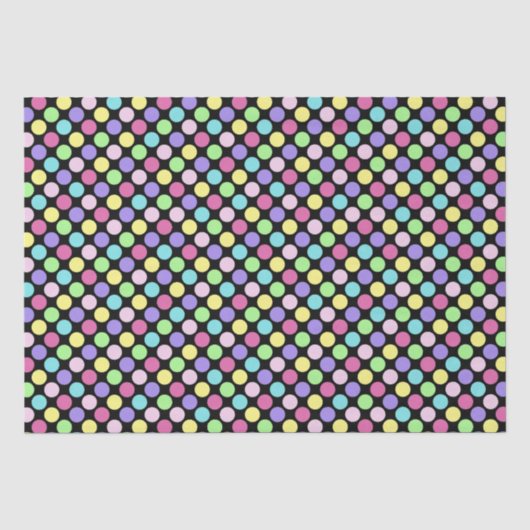 Papier Mousseline Pois colorés amusants (Recto)